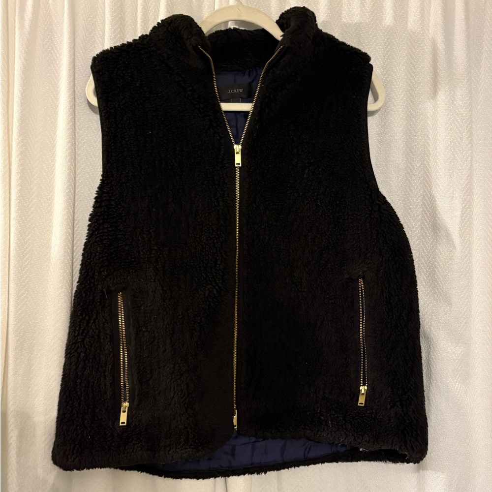 J. Crew Black Vest with Gold Accents